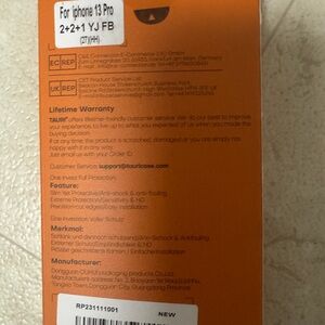 Clear blue iPhone 13 Pro Case with screen protector, camera protection lenses